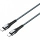 Дата кабель USB Type-C to Type-C 2.0m PD Fast Charging 65W 3A grey ColorWay (CW-CBPDCC039-GR)