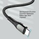 Дата кабель USB Type-C to Type-C 2.0m PD Fast Charging 65W 3A grey ColorWay (CW-CBPDCC039-GR)