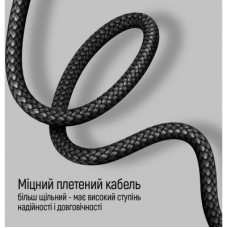 Дата кабель USB Type-C to Type-C 2.0m PD Fast Charging 65W 3A grey ColorWay (CW-CBPDCC039-GR) - Фото