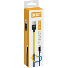 Дата кабель USB 2.0 AM to Lightning 1.0m National ColorWay (CW-CBUL052-BLY) - Фото