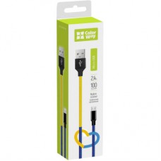 Дата кабель USB 2.0 AM to Micro 5P 1.0m National ColorWay (CW-CBUM052-BLY) - Фото