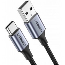 Дата кабель USB 2.0 AM to Type-C 2.0m US284 Angled Alum. Braid (Black) Ugreen (50942) - Фото