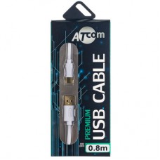 Дата кабель USB-C to Lightning 1.8m GOLD plated Atcom (A15278) - Фото
