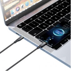 Дата кабель USB-C to USB-C 1.2m 5A 100W transparent head ColorWay (CW-CBPDCC053-BK) - Фото