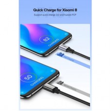 Дата кабель USB 2.0 AM to Type-C 1.5m US288 Aluminum Braid (Black) Ugreen (60127) - Фото