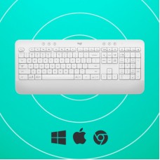 Клавіатура Logitech Signature K650 For Business UA USB/Bluetooth Off-White (920-010977) - Фото