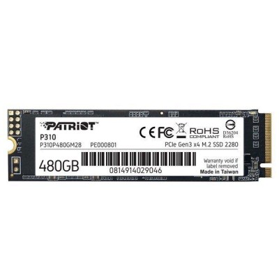 SSD накопитель PATRIOT PCIe 3.0 M.2 480GB P310 (P310P480GM28)