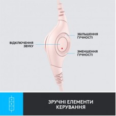 Навушники Logitech H390 USB Rose (981-001281) - Фото