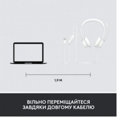 Навушники Logitech H390 USB White (981-001286) - Фото