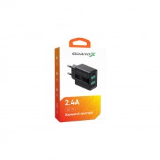 Зарядний пристрій Grand-X 5V 2,1A USB Black (CH-15B) - Фото