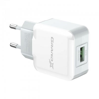 Зарядний пристрій Grand-X 5 V 2.1 A White (CH-03W)