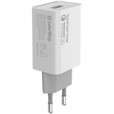 Зарядное устройство ColorWay 1USB Huawei Super Charge/Quick Charge 3.0, 4A (20W) (CW-CHS014Q-WT) - Фото