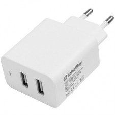 Зарядний пристрій ColorWay 2 USB AUTO ID 4.8 A (24 W) (CW-CHS016-WT) - Фото