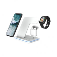 Зарядний пристрій Canyon 3in1 Wireless charger (CNS-WCS302W) - Фото
