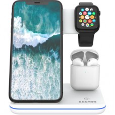 Зарядний пристрій Canyon 3in1 Wireless charger (CNS-WCS302W) - Фото