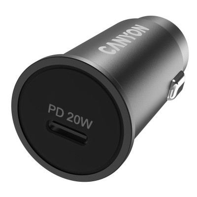 Зарядний пристрій Canyon PD 20 W Pocket size car charger (CNS-CCA20B)