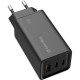 Зарядний пристрій ColorWay GaN3 Pro Power Delivery (USB-A + 2 USB TYPE-C) (65 W) (CW-CHS039PD-BK)