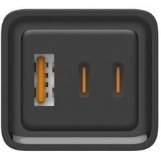 Зарядний пристрій ColorWay GaN3 Pro Power Delivery (USB-A + 2 USB TYPE-C) (65 W) (CW-CHS039PD-BK) - Фото
