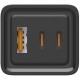 Зарядний пристрій ColorWay GaN3 Pro Power Delivery (USB-A + 2 USB TYPE-C) (65 W) (CW-CHS039PD-BK)