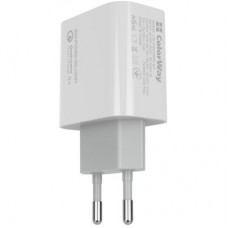 Зарядний пристрій ColorWay PD Port PPS USB Type-C (30 W) white (CW-CHS038PD-WT) - Фото
