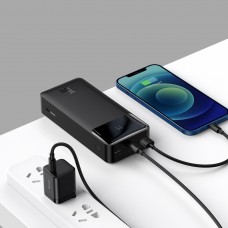 Оригінал Baseus Bipow Digital Display 30000 mAh 15 W Black PPDML-K01 Power Bank Швидка зарядка QC 3.0 PD AFC - Фото