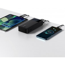 Оригінал Baseus Bipow Digital Display 30000 mAh 15 W Black PPDML-K01 Power Bank Швидка зарядка QC 3.0 PD AFC - Фото