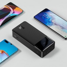 Оригінал Baseus Bipow Digital Display 30000 mAh 15 W Black PPDML-K01 Power Bank Швидка зарядка QC 3.0 PD AFC - Фото