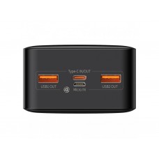 Оригінал Baseus Bipow Digital Display 30000 mAh 20W Black PPDML-N01 Power Bank Швидка зарядка QC 3.0 PD AFC - Фото