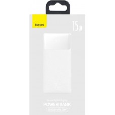 Оригінал Baseus Bipow Digital Display 30000 mAh 15W White PPDML-K02 Power Bank Швидка зарядка QC 3.0 PD AFC - Фото