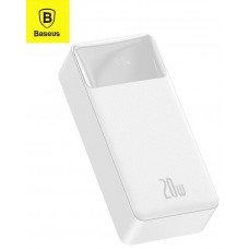 Оригінал Baseus Bipow Digital Display 30000 mAh 20W White PPDML-N02 Power Bank Швидка зарядка QC 3.0 PD AFC