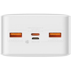 Оригінал Baseus Bipow Digital Display 30000 mAh 20W White PPDML-N02 Power Bank Швидка зарядка QC 3.0 PD AFC - Фото