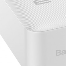 Оригінал Baseus Bipow Digital Display 30000 mAh 20W White PPDML-N02 Power Bank Швидка зарядка QC 3.0 PD AFC - Фото