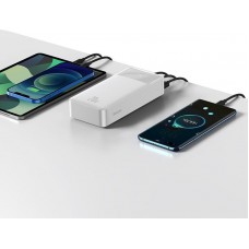 Оригінал Baseus Bipow Digital Display 30000 mAh 20W White PPDML-N02 Power Bank Швидка зарядка QC 3.0 PD AFC - Фото