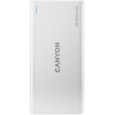 Батарея универсальная Canyon PB-108 10000mAh, Input 5V/2A, Output 5V/2.1A(Max), white (CNE-CPB1008W)