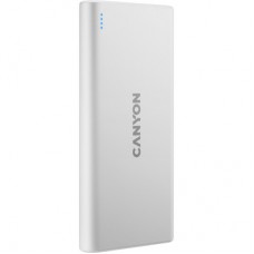 Батарея универсальная Canyon PB-108 10000mAh, Input 5V/2A, Output 5V/2.1A(Max), white (CNE-CPB1008W) - Фото