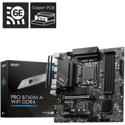Материнська плата MSI PRO B760M-A Wi-Fi DDR4