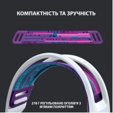 Наушники Logitech G733 Lightspeed Wireless RGB Gaming Headset White (981-000883) - Фото