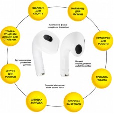 Наушники AURA 3 White (TWSA3W) - Фото