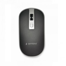 Мышка Gembird MUSW-4B-06-BS Wireless Black-Silver (MUSW-4B-06-BS) - Фото
