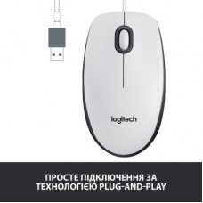 Мишка Logitech M100 USB White (910-006764) - Фото