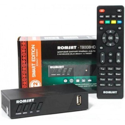 ТВ тюнер DVB-T2 Romsat T8008HD