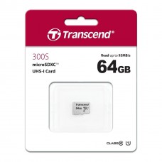 Картка пам'яті Transcend 64 GB microSDXC class 10 UHS-I U1 (TS64GUSD300S) - Фото