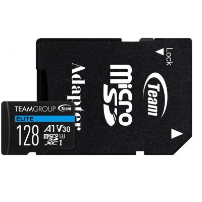 Картка пам'яті Team 128 GB microSDXC class 10 UHS-I/U3 Elite (TEAUSDX128GIV30A103)