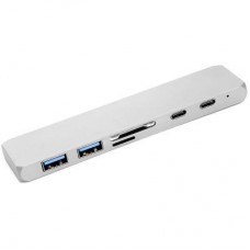 Концентратор PowerPlant Type-C — HDMI 4K, USB 3.0, USB Type-C, SD, microSD (CA911684) - Фото