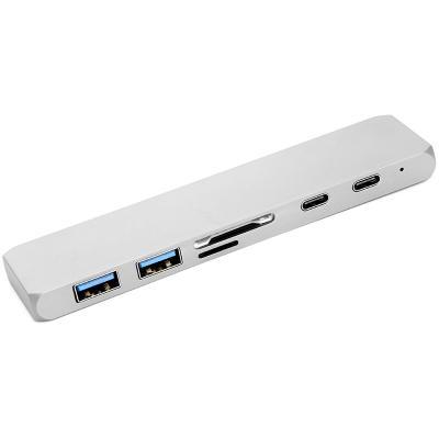 Концентратор PowerPlant Type-C — HDMI 4K, USB 3.0, USB Type-C, SD, microSD (CA911684)