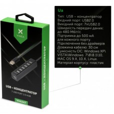 Концентратор Vinga USB2.0 to 7*USB2.0 HUB (VHA2A7) - Фото