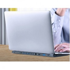 Концентратор Cablexpert USB-C 9-in-1 (Hub/HDMI/VGA/PD/card-reader/lan/audio) (A-CM-COMBO9-01) - Фото