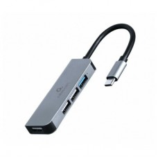 Концентратор Cablexpert USB-С to 1 х USB 3.1 Gen1 (5 Gbps), 3 х USB 2.0 (UHB-CM-U3P1U2P3-01) - Фото