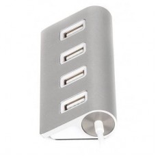 Концентратор Maxxter USB 2.0 Type-A 4 ports silver (HU2A-4P-01) - Фото