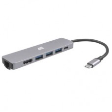 Концентратор 2E USB-C Slim Aluminum Multi-Port 6in1 (2EW-2684) - Фото